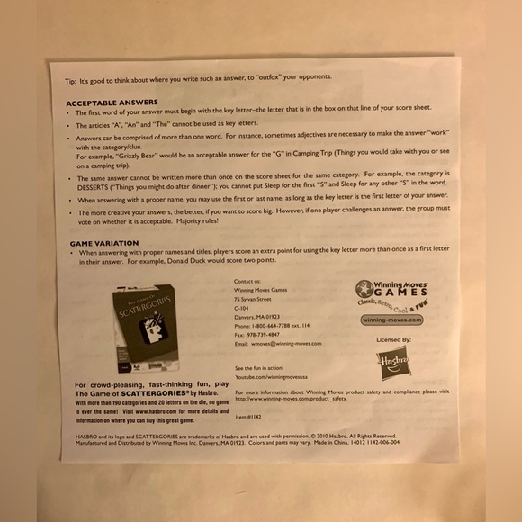 Scattergories Categories Game - Picture 10 of 11